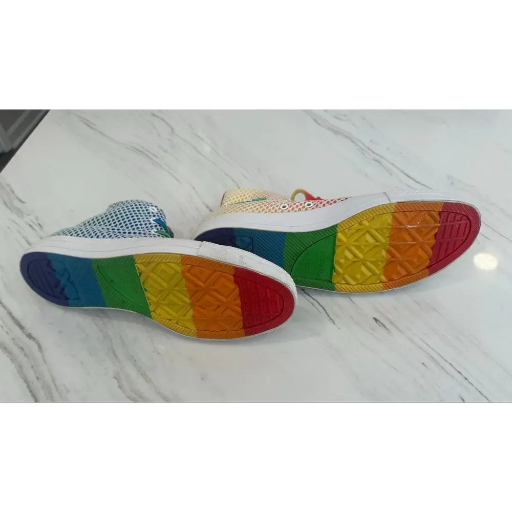 Converse Chuck Taylor All Star Pride Rainbow Mesh High Top 158404C Unisex 10.5